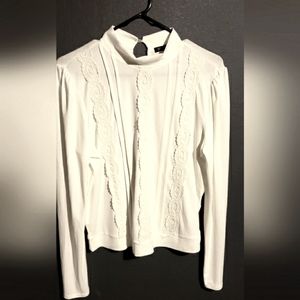 Women's Mock Neck Long Sleeve Fashion Top.